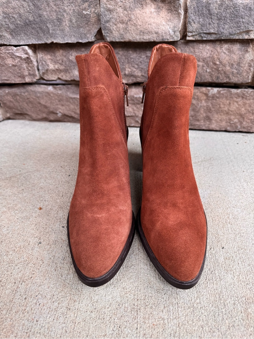 Seychelles Pretty Little Bird Suede Boots Western Ankle Booties Women's Size 10 - Picture 4 of 9